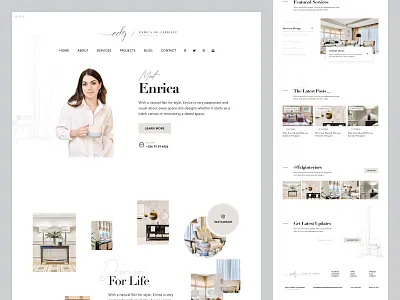 Interior Designer - Visual Identity & Website branding creative creative agency design inspiration digital agency elegant website interior interior design interior design services interior design website interior designer luxurious design luxurious website product design typography ui design uiux design ux design visuals web design