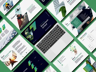 GreenTech Deck branding creative deck design graphic design guideline illustration layout powerpoint presentation