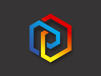 logo P hexagon abstract branding design graphic design icon logo logo design vector