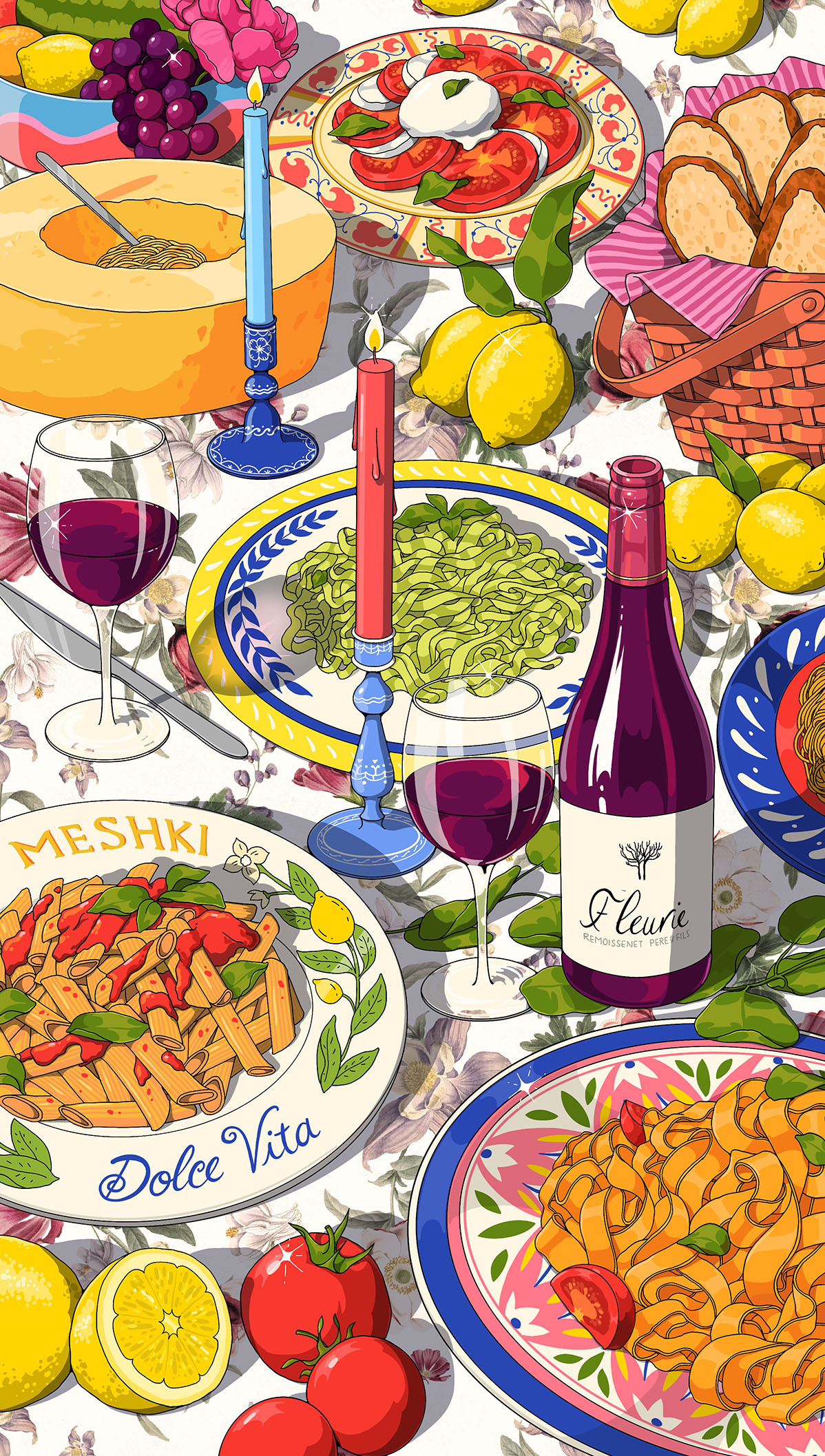 Dolce Vita art illustration sajid stilllife