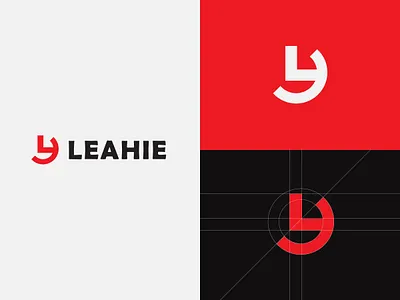 Leahie minimal logo design adobe app icon brand identity branding business logo corporate logo creative extra graphic design illestrator logo branding logo design logo guru logos mark symbol