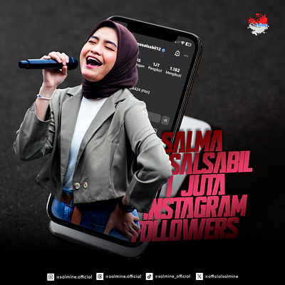 Salma Salsabil 1JT Followers Instagram branding feed instagram graphic design