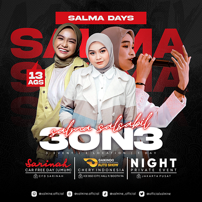 SALMA DAYS 3ON3 branding feed instagram graphic design salma