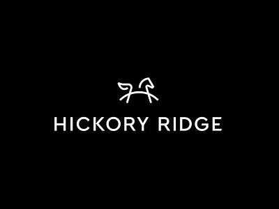 Hickory Ridge - elegant H horse logo branding elegant logo h h logo horse horse logo horse training logo logo designer monoline logo mountain ridge sport logo