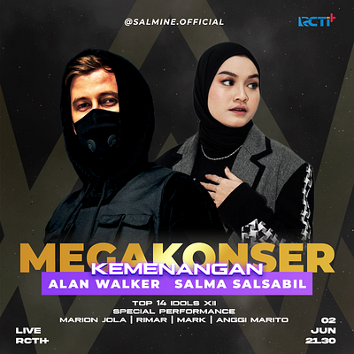 MEGAKONSER KEMENANGAN IDOL SALMA graphic design motion graphics