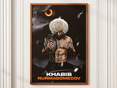 UFC Poster fightnight graphic design graphic poster khabib nurmagomedov poster poster design sport sport art sport poster ufc fighter ufc poster