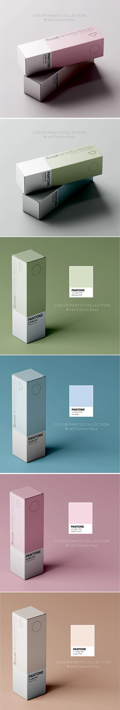 PANTONE Underwear Package Design branding design graphic design package design