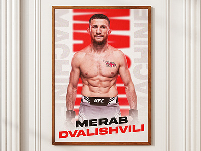 UFC Poster dvalishvili fightnight graphic design merab poster design sport art sport poster ufc ufc poster