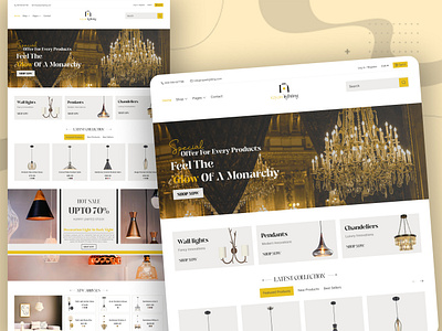 Chandelier Store Web Design landingpage ui uidesign uiux uiuxdesign uiweb ux webdesign webui