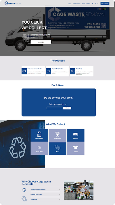 Waste Removal Company Website squarespace squarespace website waste removal web design web designer website