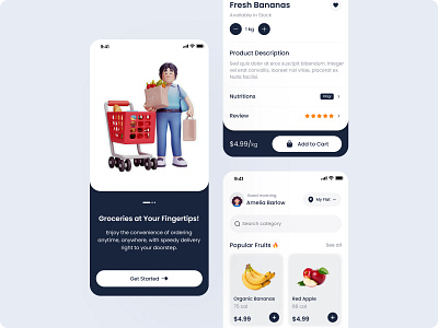 Grocery Store UI app design designer ui ux