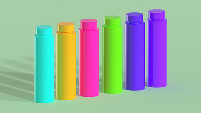 3D Water bottles - Plastic material 3d animation bottle bottles branding clay colors design graphic design illustration logo material mesh motion graphics plastic typography ui uiux ux vector