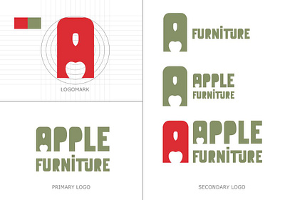 Apple Furniture logo deigner design digitakdesign logo logomark primarylogo secondarylogo