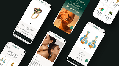 Auverture e commerce interface jewellery ui ux website