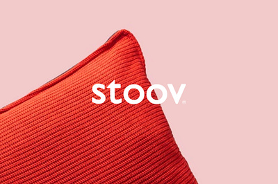 Stoov branding cushions logo minimalist typography vector