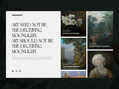 Arizonart___Layout Exploration art clean layout exploration minimal ui ux web design