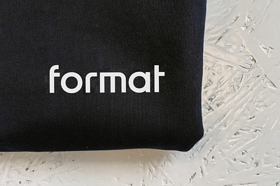 Format branding interior design logo lower case minimalist typography