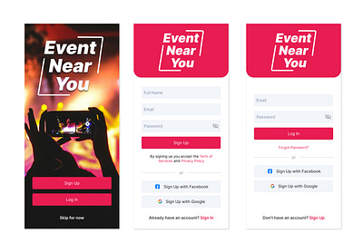 Sign up page for event dailyui ui