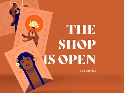 Online Shop colors flat illustration online opening print shop