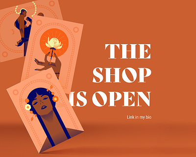 Online Shop colors flat illustration online opening print shop