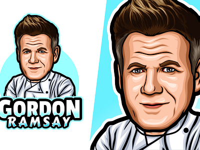 Chef Mascot Logo cartoon logo cartoon mascot chef logo gordon ramsay logo logo design mascot mascot logo vector artist vector logo