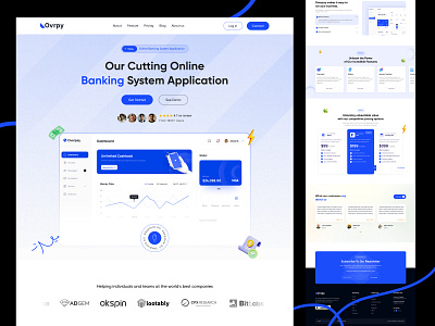 Banking System Application SAAS Landing Page branding design design system dribbble landing page logo logodesign logoinspiration saas saas landing page shafayed rana symbol logo top design ui ui design ui inspiration uiux design ux website design