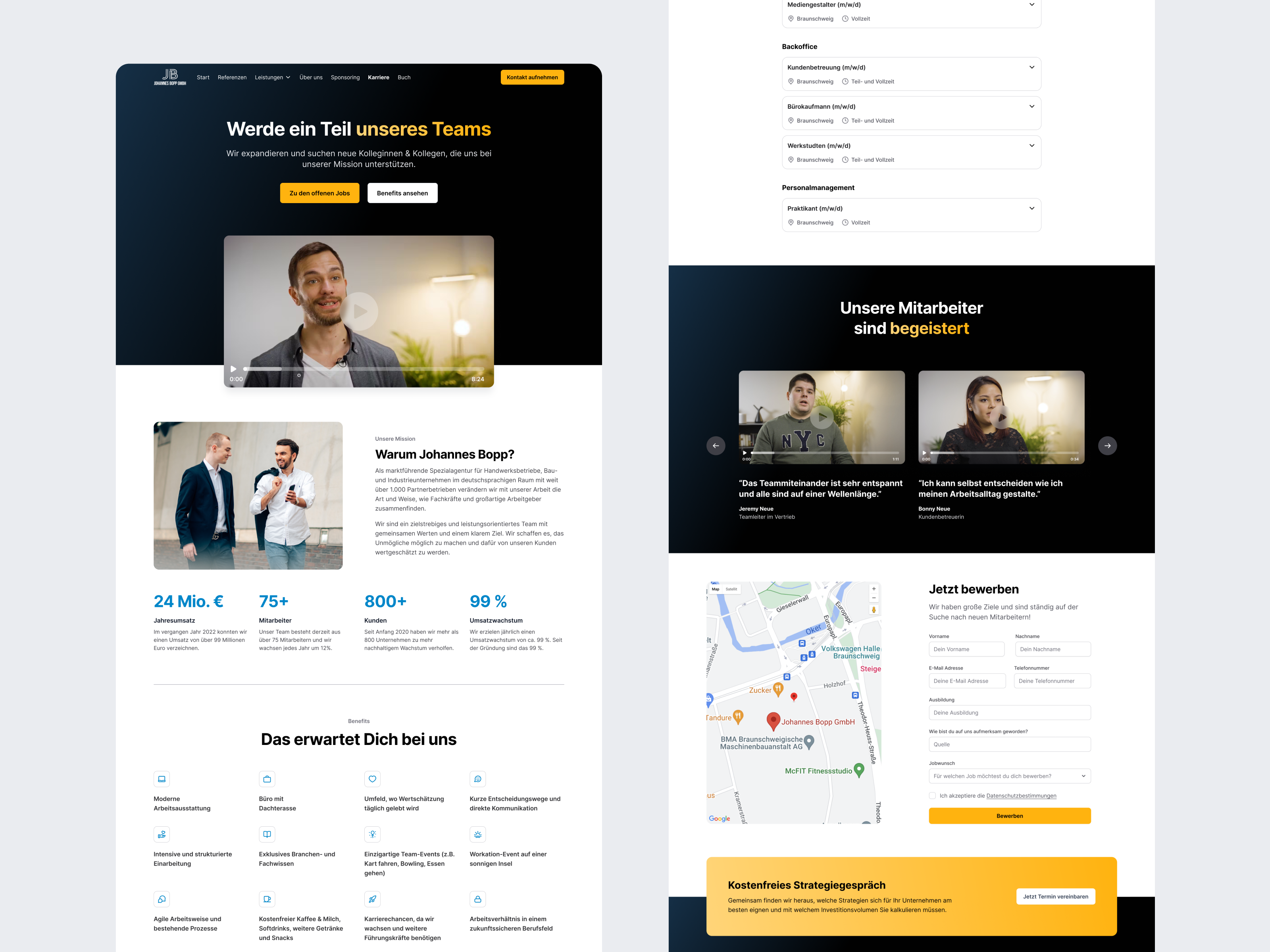 Career Page for Johannes Bopp GmbH