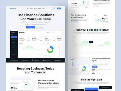 Dobusi - Saas Landing page. analytics landing page app landing page branding business analytics dashboard dashboard landing page figma finance analytics landing page marketing site portfolio saas saas app saas landing page saas website software landing page ui ux web design website