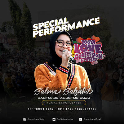 Yogya Love Confession Concert OFFICIAL SALMINE branding graphic design