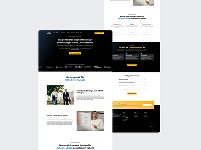 Landingpage for Johannes Bopp GmbH agency branding landingpage ui design ux design webdesign webflow website