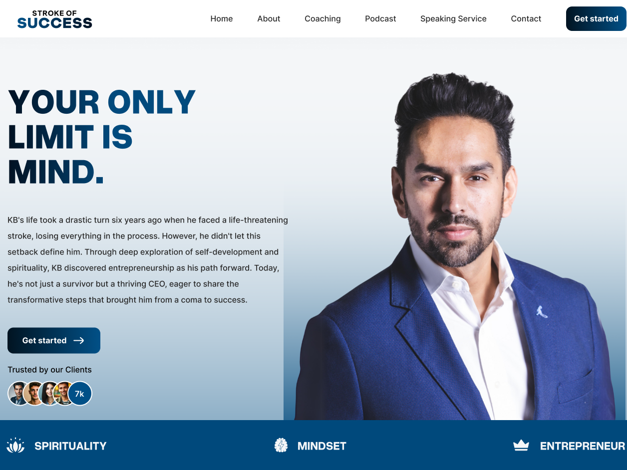 Stroke of Success | Website Design by Dipesh Siwakoti on Dribbble