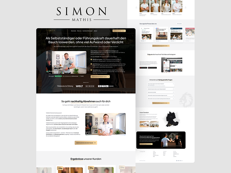 Website Relaunch - Simon Mathis baulig conversion landingpage malcolm kessler redesign webdesign webflow website