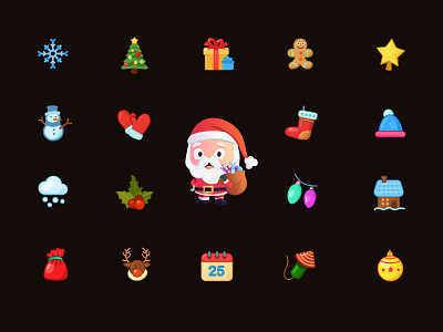 Christmas Icon Set app design dashboard design illustration ui ui design ux ux design