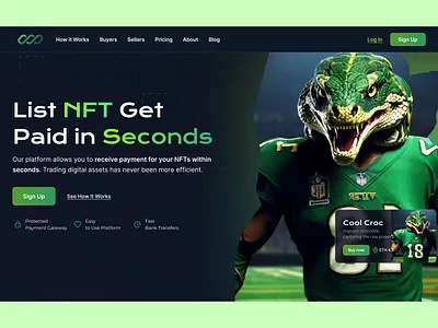 Web 3 UI NFT crypto web landing page ui ux web website