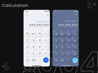 DailyUI #004 Calculator daily ui dailyui graphic design ui