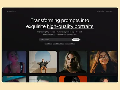 Prompt Generator website ai ai art generator ai image generator ai web ui prompt generator text to image ui ux
