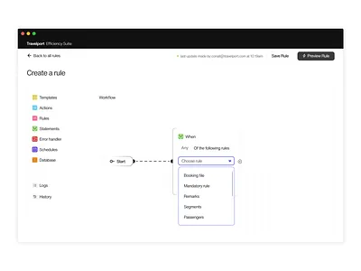 Rule builder automation rule builder ui