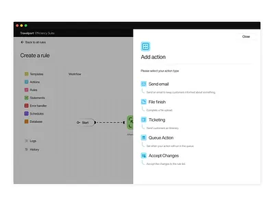 Action form | Rule builder