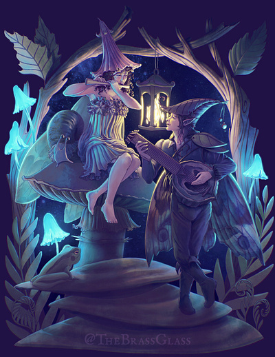 Nightlights duet concept art fae faeries fairies fairytale fantasy fantasyart illustration