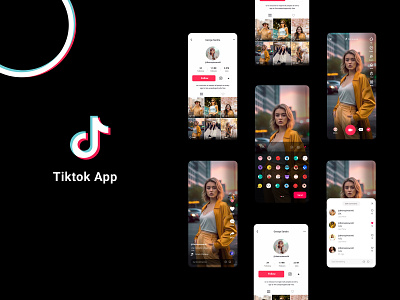 Tiktok App UI Kit app design branding dashboard illustration logo ui ui design ux ux design