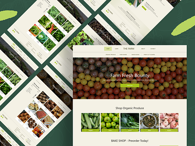Landing Page: THE FARM Organic Foods Wholesaler branding design development graphic design illustration organic website ui ux vegetable web webdesign website