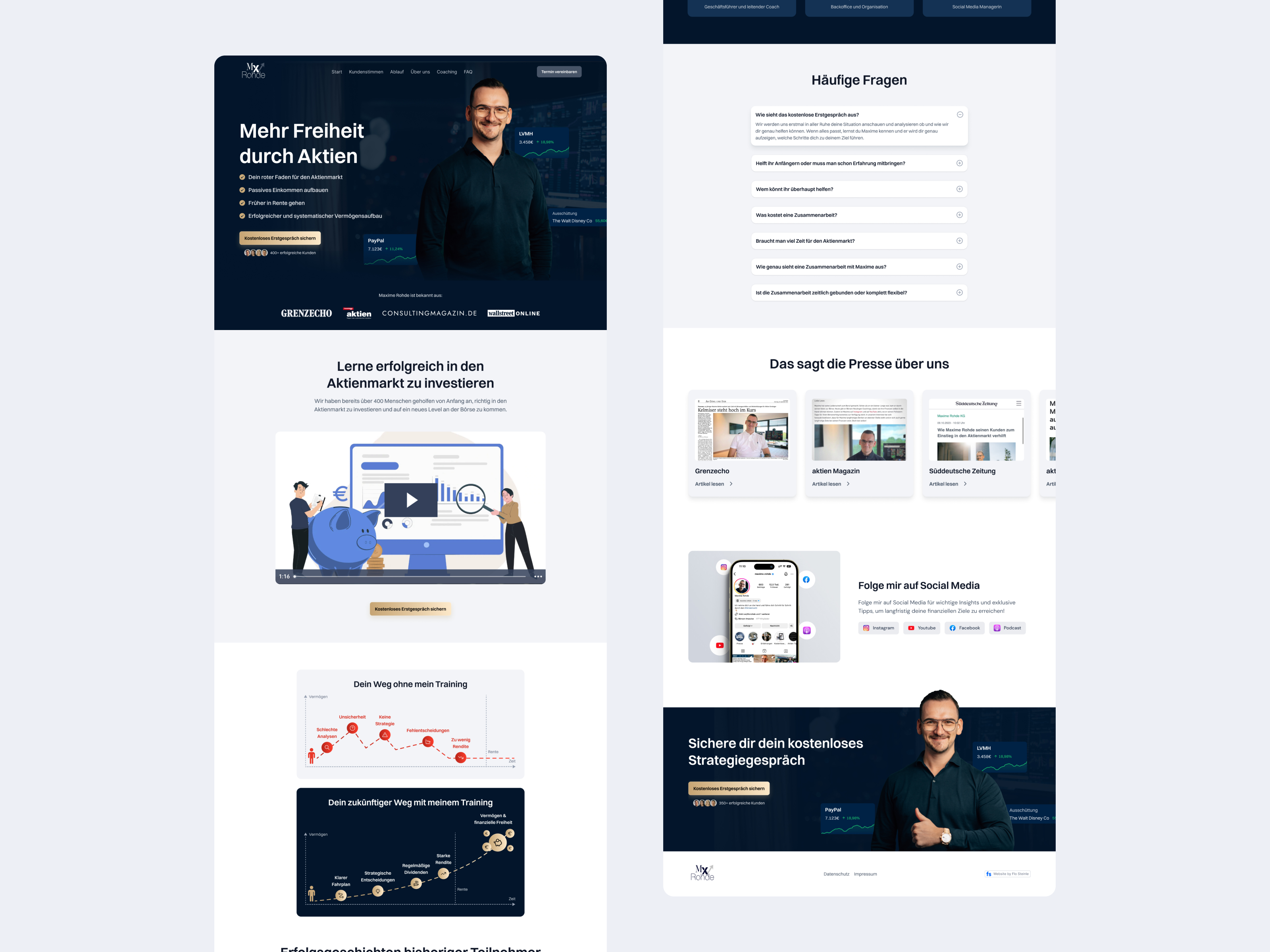 Maxime Rohde: Website Relaunch