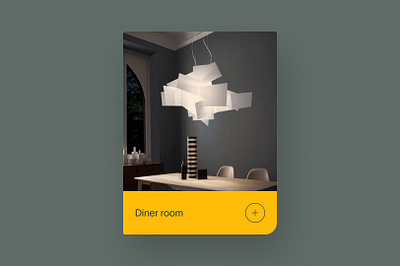 Lamptwist card collection interface minimalist ui ux webdesign yellow