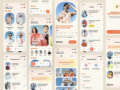 E-Commerce App Project app clothing app e commerce e commerce app ecommerce ecommerce app fashion app fashion brand minimal mobile app online store product design sajon shop app trendy ui ux