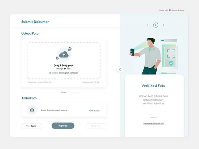 File/Image Upload UI | Photo Verification document file photo ui ui ux design upload website