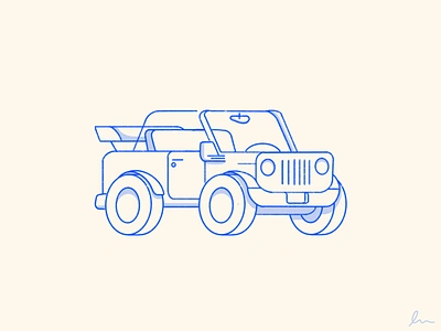 Adventure car process adventure car illustration illustrator jeep miguelcm process procreate vehicle