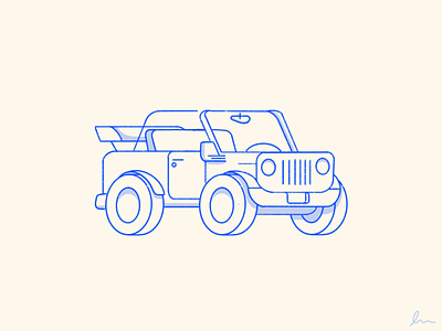 Adventure car process adventure car illustration illustrator jeep miguelcm process procreate vehicle