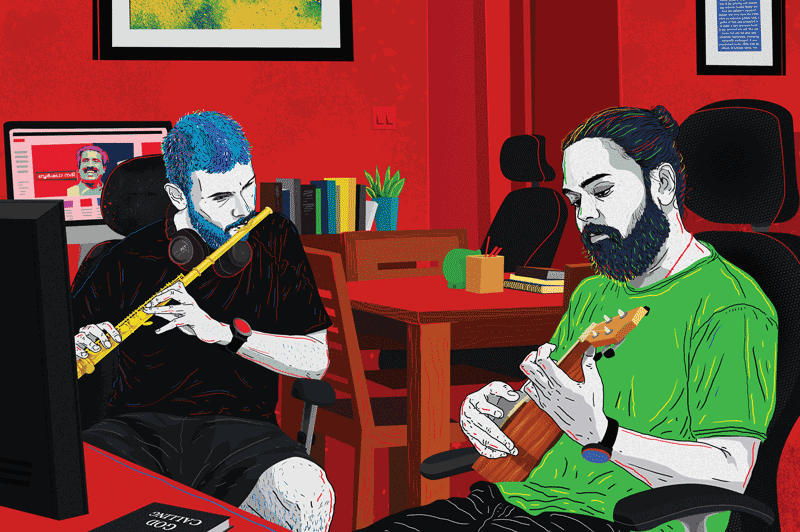 Office concert illustration