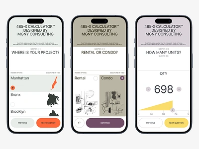 485-X Calculator™ analytics b2c clean dashboard design illustration interface ios kosinov product design questionnaire real estate taxes trendy ui ux