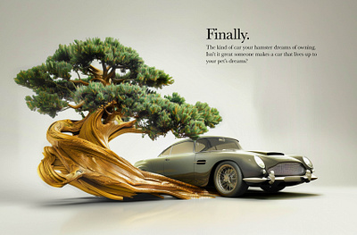 Hamster car advertising bonsai car experimental generative ai illustration midjourney